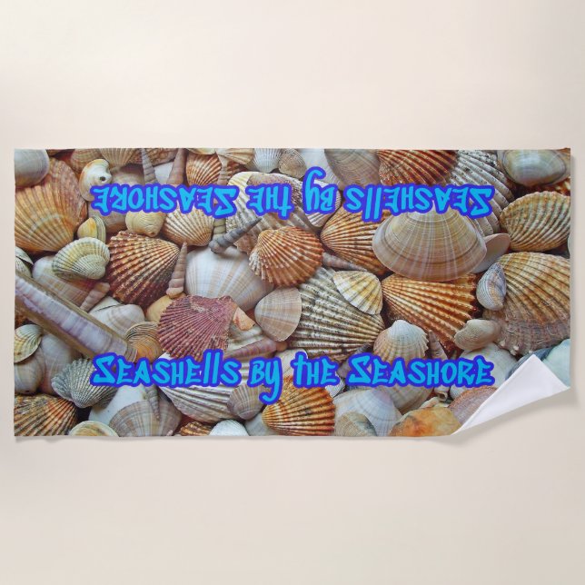 Meeresmuscheln Gemischte Strand Muscheln Strandtuch (Vorderseite)