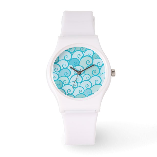 Meeresmuster Armbanduhr (Vorderseite)