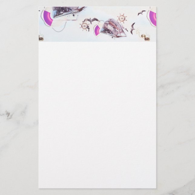 Meeresmuster Briefpapier (Vorderseite)