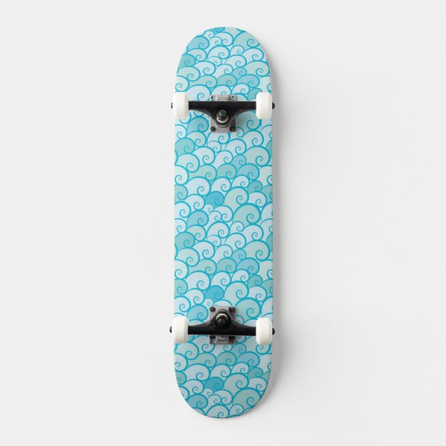 Meeresmuster Skateboard (Vorderseite)