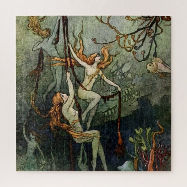 „Meeresnymphen“ von Warwick Goble (Vertikal)