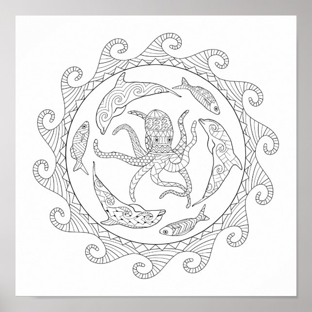 Meerespflanze für Erwachsene Poster (Vorne)