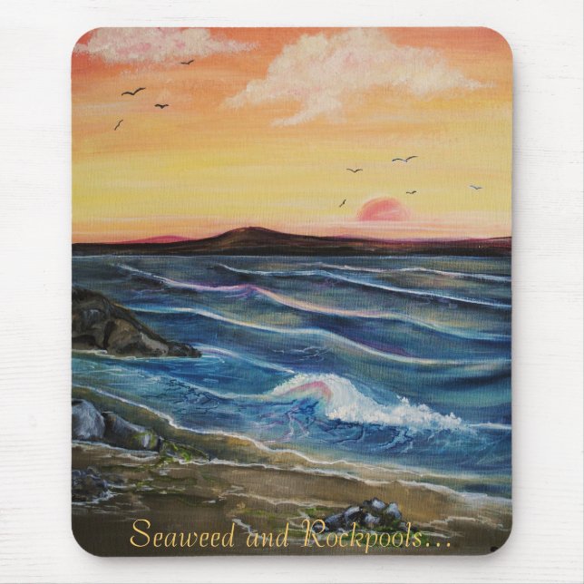 Meerespflanze und Rockpools. Mousepad (Vorne)