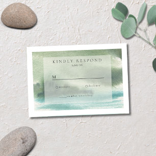 Meeresruhe Blau Grün Creme RSVP Karte