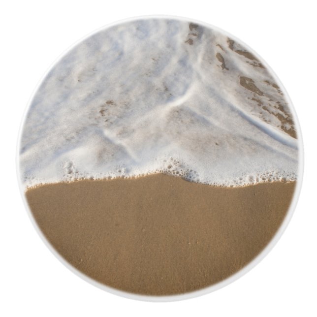 Meeresschaum am Strand Keramik Drehknopf Keramikknauf (Vorderseite)