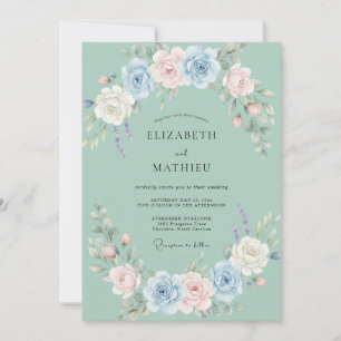 Meeresschaum Luftige Botanische Hochzeit Einladung