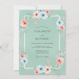 Meeresschaum Ruhige Natur Hochzeit Einladung
