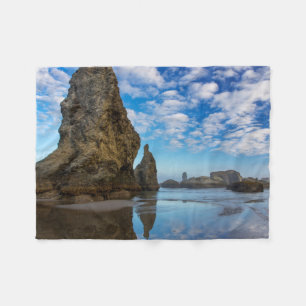 Meeresschichten am Bandon Beach in Bandon, Oregon Fleecedecke