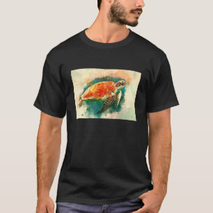 Meeresschildkröte Abstrakte Malerei ästhetische Gr T-Shirt