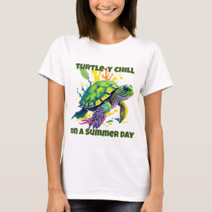 MEERESSCHILDKRÖTE AN EINEM SOMMERTAG   T-Shirt