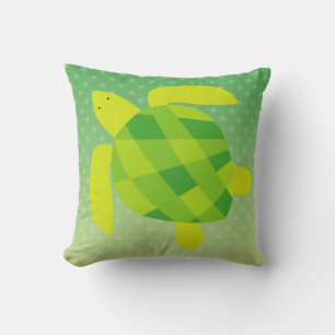 Meeresschildkröte auf Ombre Dots Throw Kissen