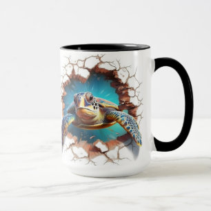 Meeresschildkröte aus einer Mauer Tasse