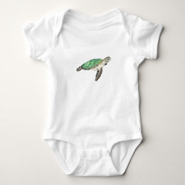 Meeresschildkröte Baby Strampler (Vorderseite)