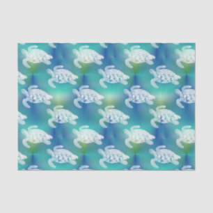 Meeresschildkröte-blaues Aqua-Seidenpapier Seidenpapier