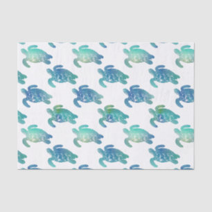 Meeresschildkröte-blaues Aqua-Seidenpapier Seidenpapier
