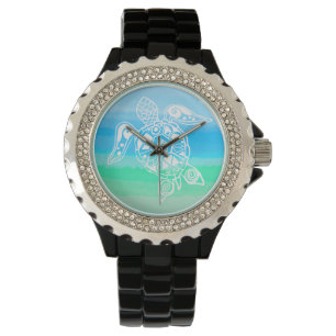 Meeresschildkröte-buntes Ozean-Wasser Armbanduhr
