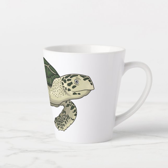 Meeresschildkröte-Cartoon Milchtasse (Rechts)