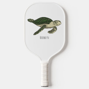 Meeresschildkröte-Cartoon Pickleball Schläger