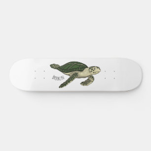 Meeresschildkröte-Cartoon Skateboard