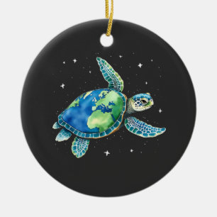 Meeresschildkröte Earth Day 2025 Meerestiere Keramik Ornament