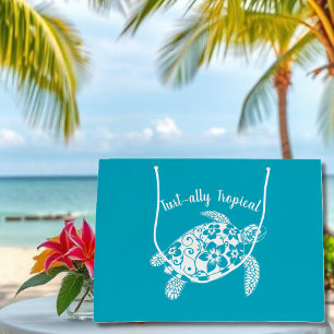 Meeresschildkröte-Fischer-Core-Hawaiian-Azure Große Geschenktüte