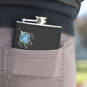 Meeresschildkröte Flachmann