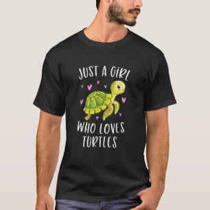 Meeresschildkröte für Mädchen nur ein Mädchen, das T-Shirt