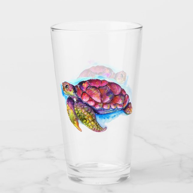 Meeresschildkröte Glas (Vorderseite)