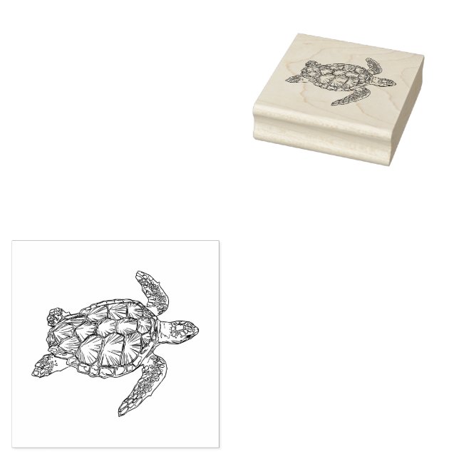 Meeresschildkröte Gummistempel (Stempel)