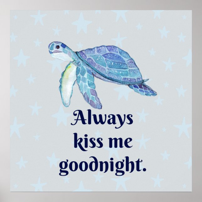 Meeresschildkröte Gute Nacht Poster (Vorne)