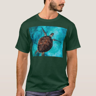 Meeresschildkröte im blauen Ozean T-Shirt