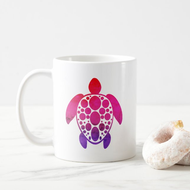 Meeresschildkröte Kaffeetasse (Mit Donut)