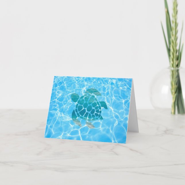 Meeresschildkröte Karte (Vorderseite)