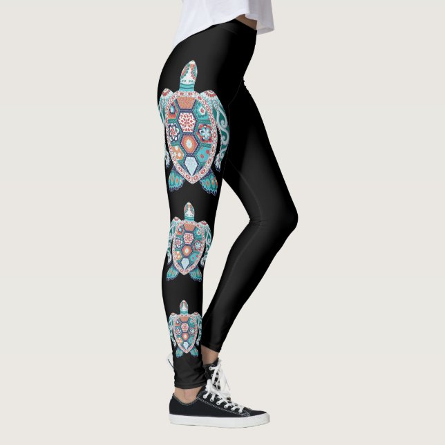 Meeresschildkröte Leggings (Rechts)
