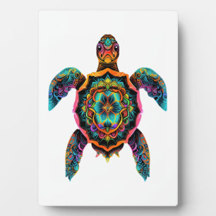 Meeresschildkröte Mandala Meer Ozean Tier Kunstwer Fotoplatte