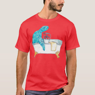 Meeresschildkröte mit Badefarbe T-Shirt