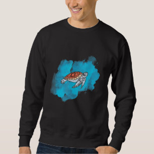 Meeresschildkröte mit Meerwasser für Tropen Sweatshirt