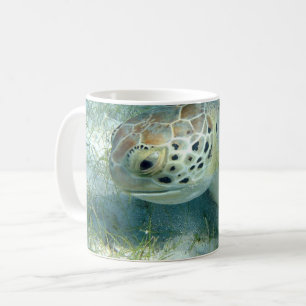 Meeresschildkröte, Pflanze des Meeres, Jungfrauen Kaffeetasse