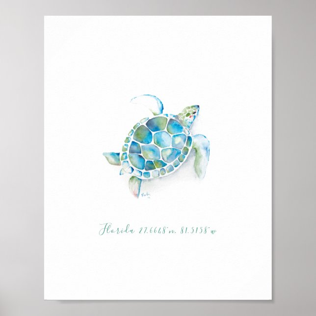 Meeresschildkröte Poster (Vorne)