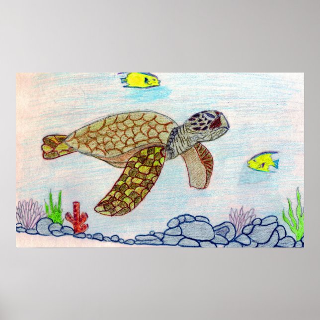 Meeresschildkröte Poster (Vorne)