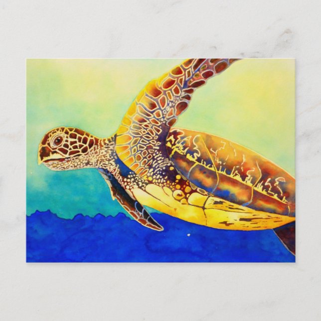 Meeresschildkröte Postkarte (Vorderseite)