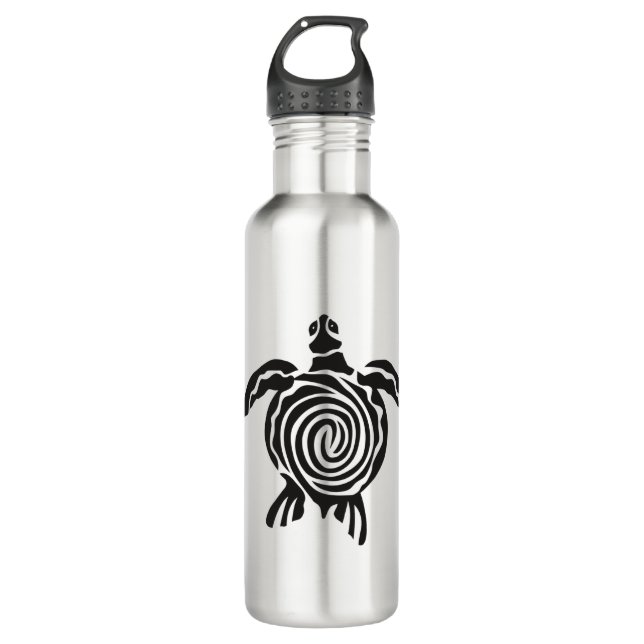 Meeresschildkröte Rette die Schildkröte Edelstahlflasche (Vorderseite)