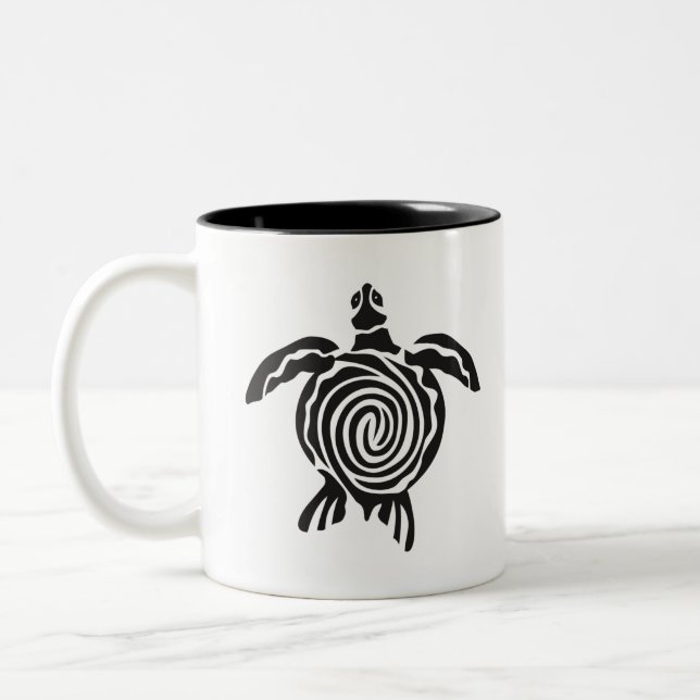 Meeresschildkröte Rette die Schildkröte Zweifarbige Tasse (Links)