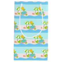 Meeresschildkröte-rosa Aqua-kleine Geschenk-Tasche