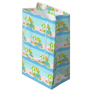 Meeresschildkröte-rosa Aqua-kleine Geschenk-Tasche Kleine Geschenktüte