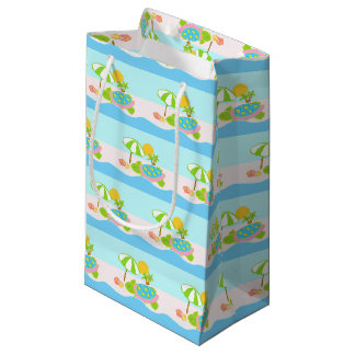 Meeresschildkröte-rosa Aqua-kleine Geschenk-Tasche Kleine Geschenktüte