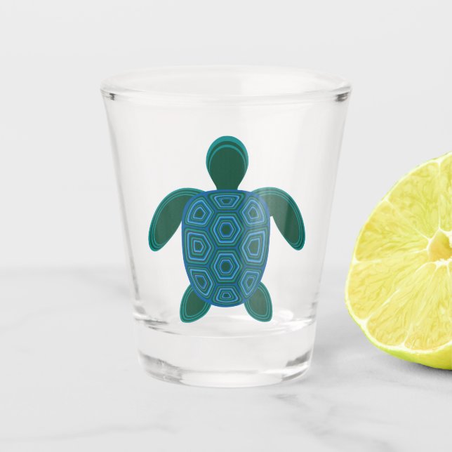 Meeresschildkröte Schnapsglas (Vorderseite)