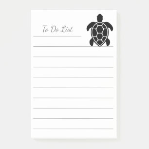 Meeresschildkröte-Silhouette Minimalistisch Post-it Klebezettel