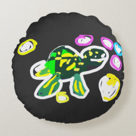 Meeresschildkröte spielen rundes kissen