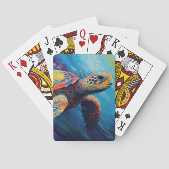 Meeresschildkröte Spielkarten (Rückseite)